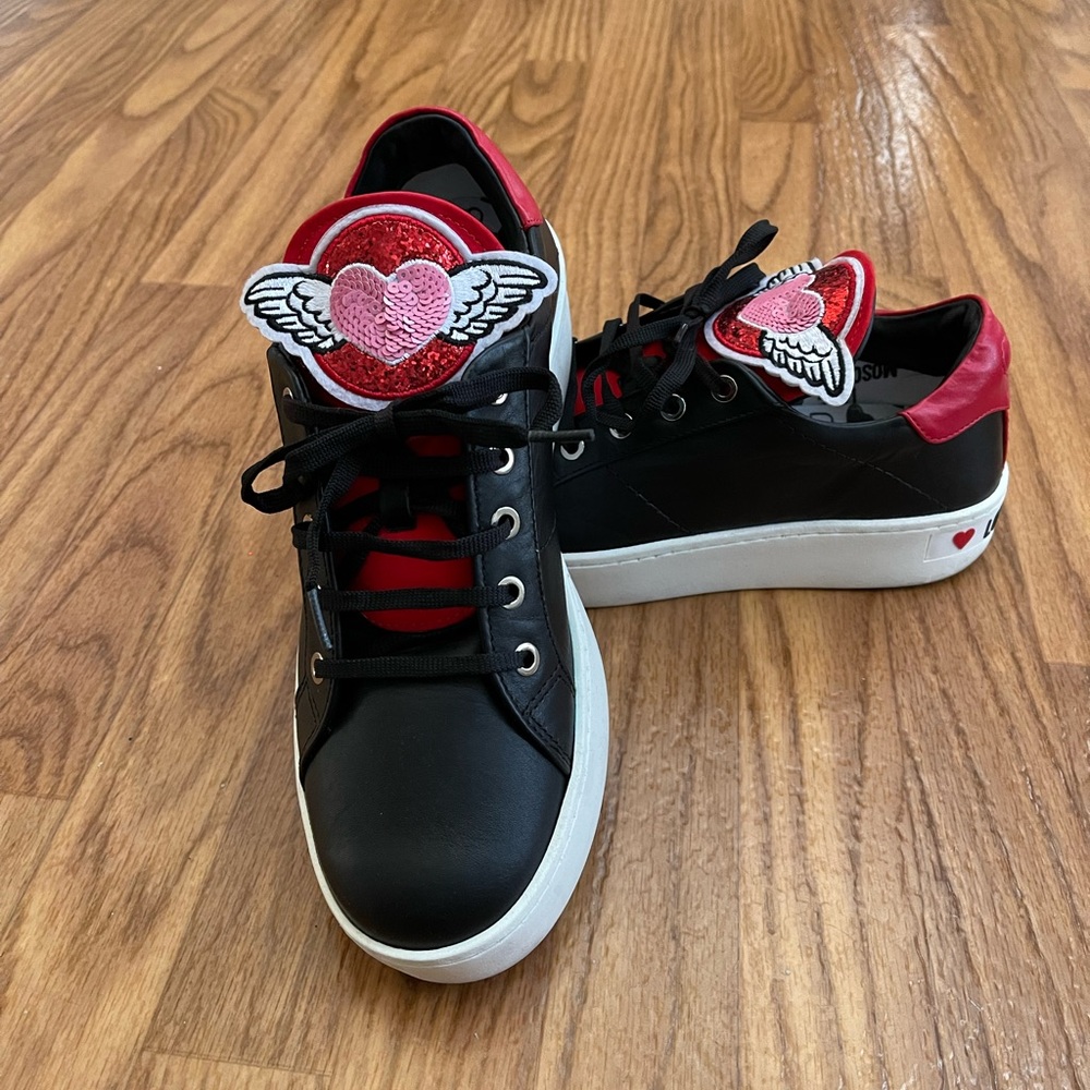 Love Moschino Sequin Lace Up Sneaker